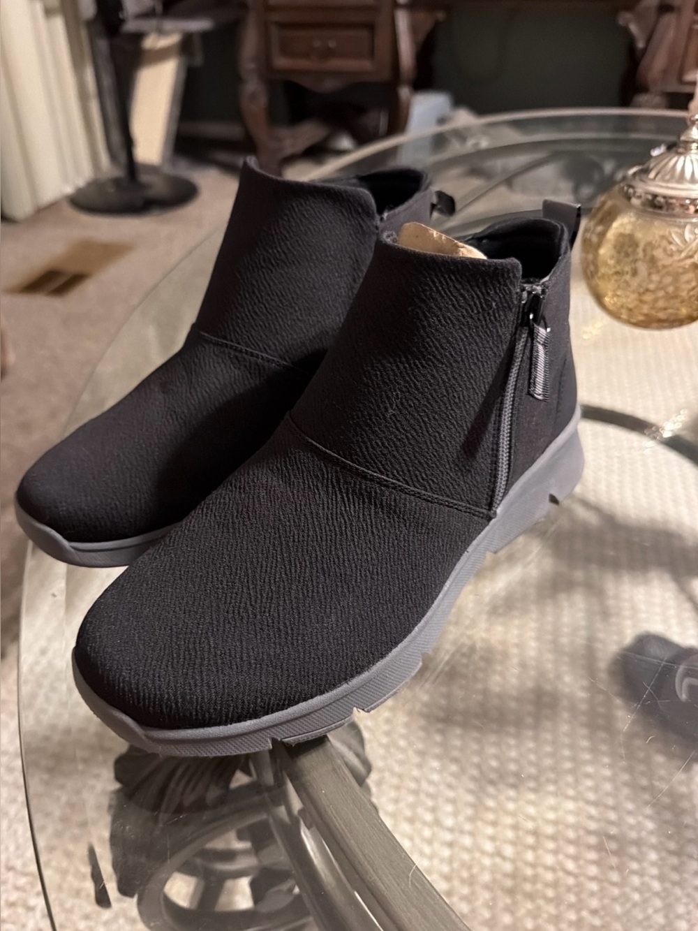 Ryka Noelle Next Water-Repellent Ankle Boot Black & Gray US 8